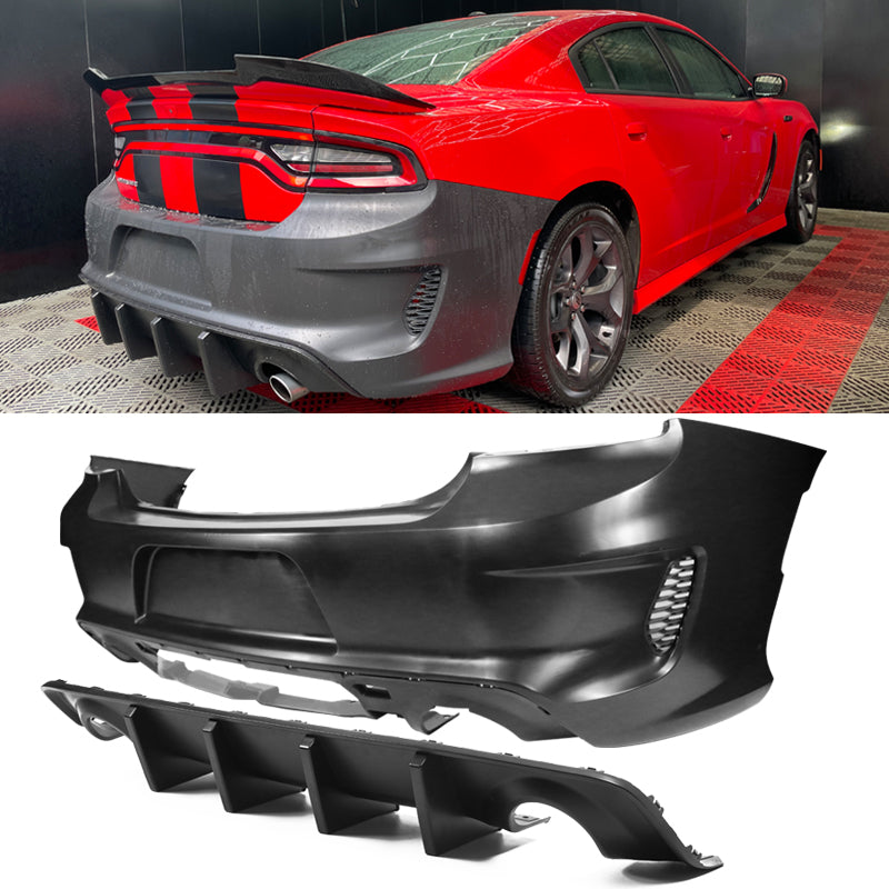 2015-2023 Dodge Charger Standard Sedan Rear Bumper Kits Diffuser PP