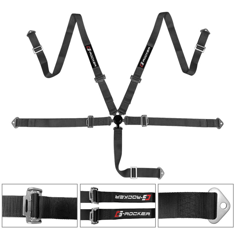 Universal Brown Racing Seat with Dual Slider 5 Point Cam-lock Belt PU