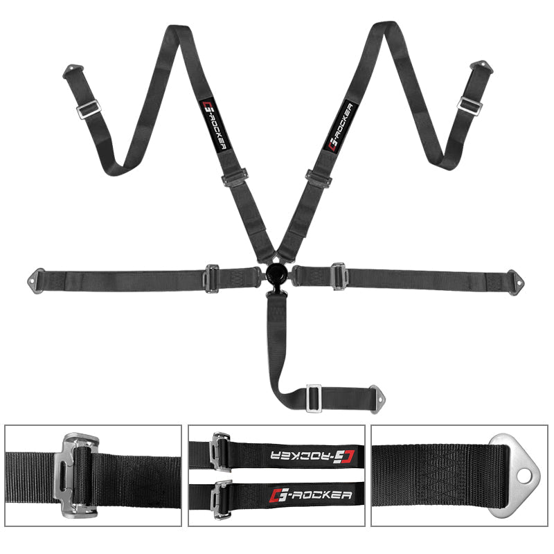 Universal Brown Racing Seat with Dual Slider 5 Point Cam-lock Belt PU