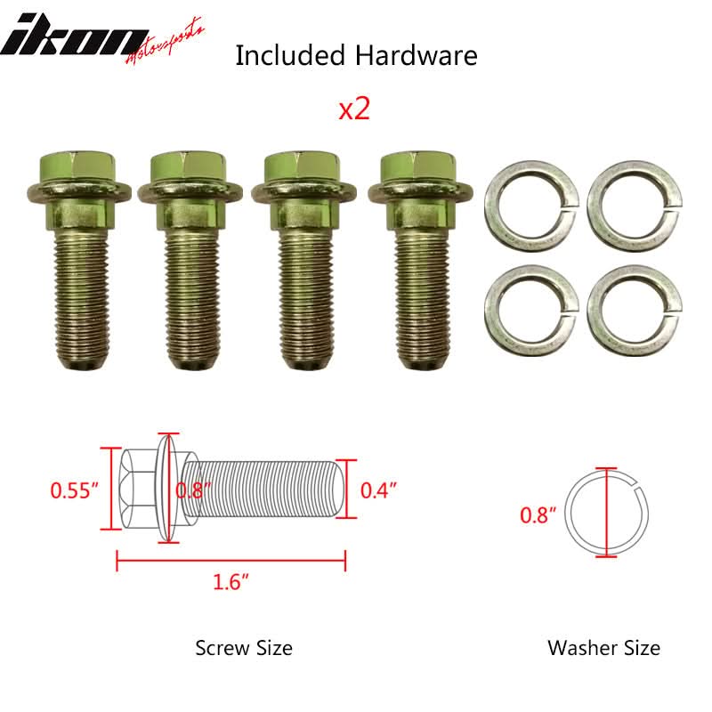 Universal White Bezel Racing Seat Dual Slider Cam-lock Belt PU Carbon