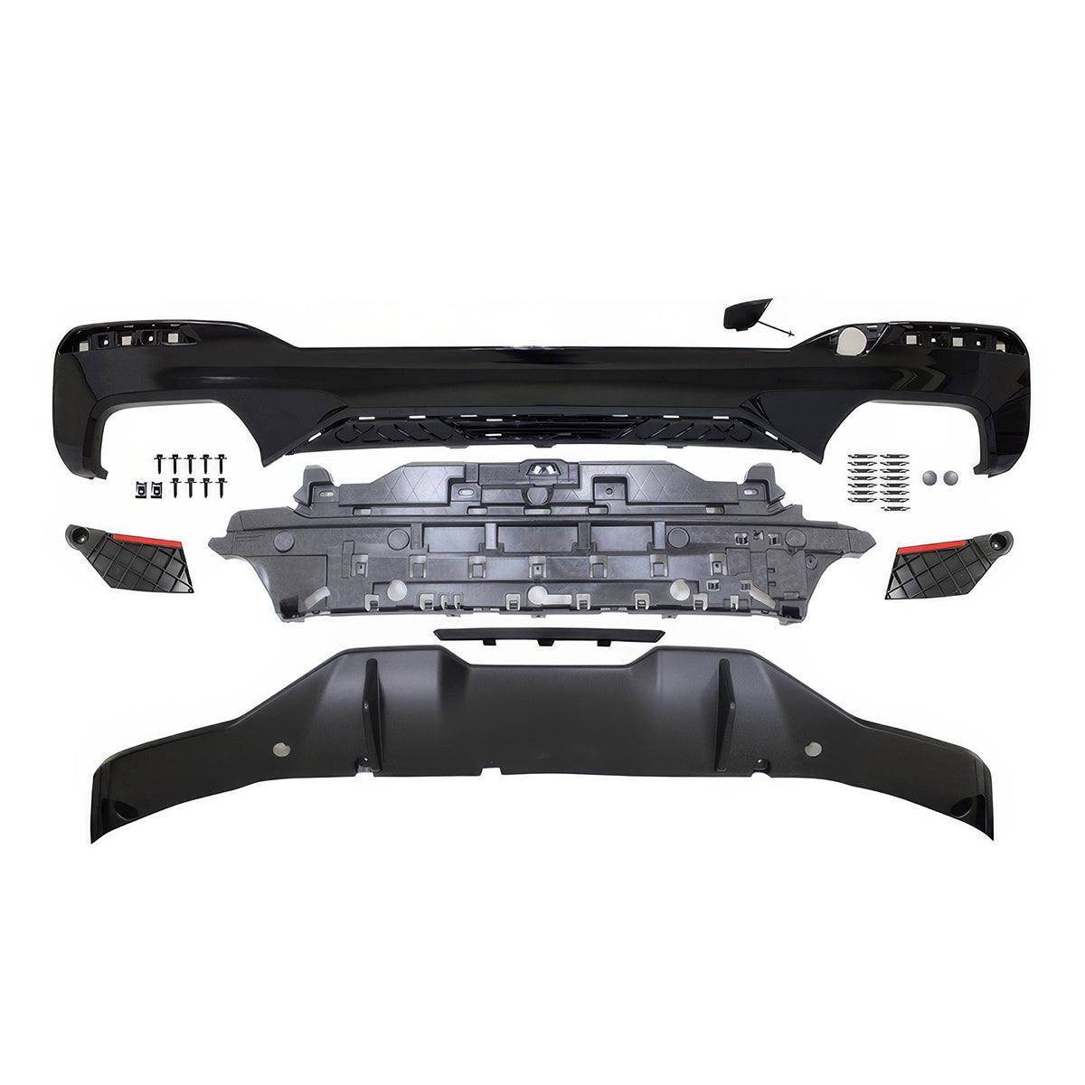 Fits 2021-2023 BMW G30 MP Type 2 Rear Diffuser+Front Bumper Lip+Side S