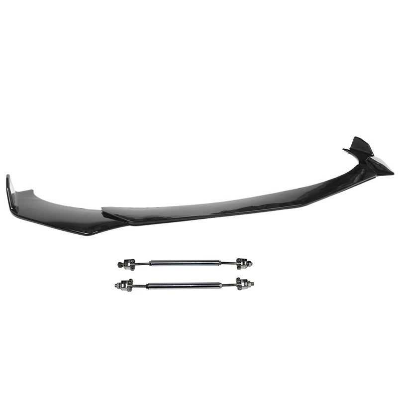 Honda Civic 62"-66" 3PCS B Style Black Front Lip with Strut Rods