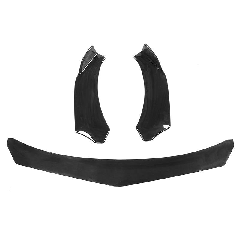 Honda Civic 62"-66" 3PCS B Style Black Front Lip with Strut Rods