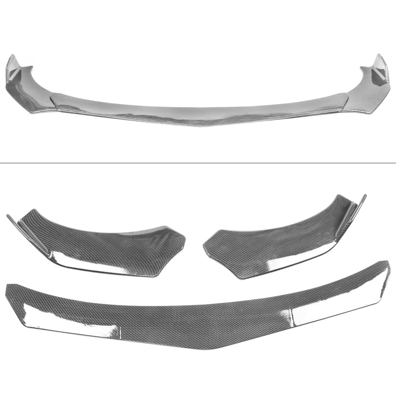 Honda Civic 62"-66" 3PCS B Style Black Front Lip with Strut Rods
