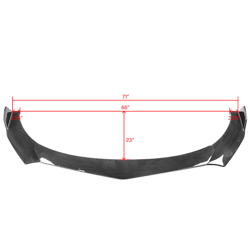 Honda Civic 62"-66" 3PCS B Style Black Front Lip with Strut Rods