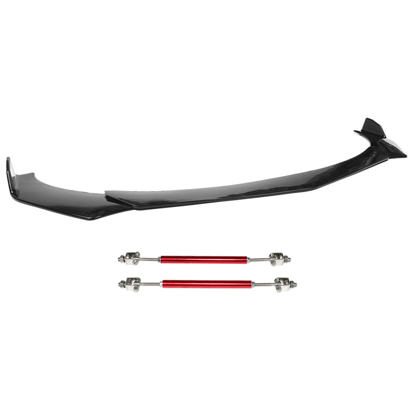 Honda Civic 62"-66" 3PCS B Style Black Front Lip with Strut Rods