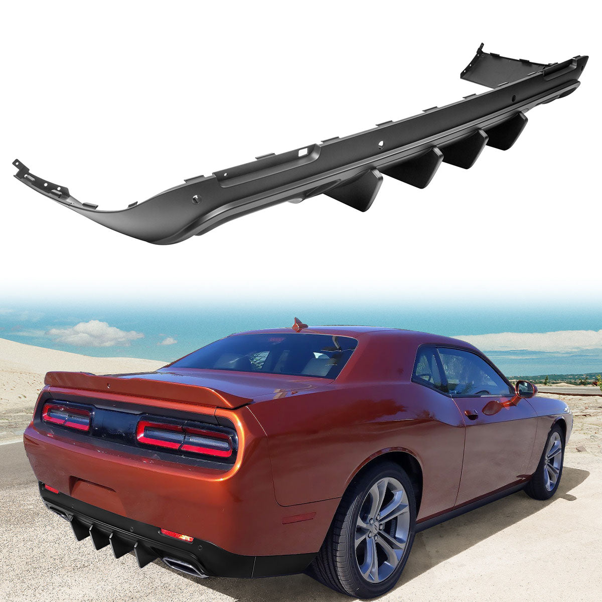 2015-2024 Dodge Challenger IKON Rear Bumper Diffuser PP