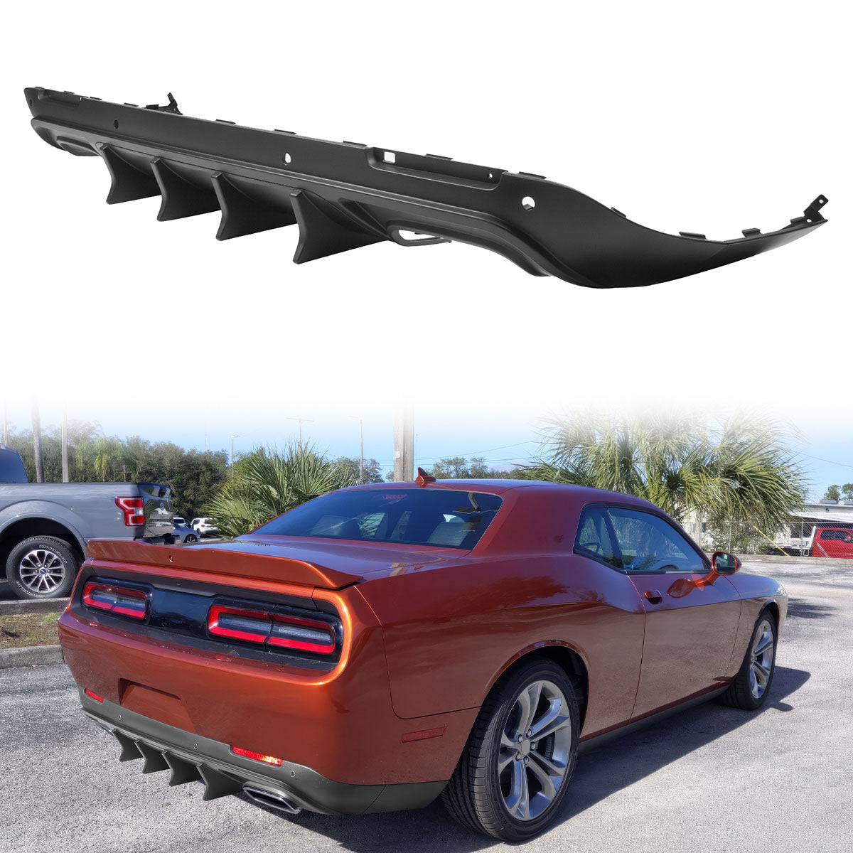 2015-2024 Dodge Challenger IKON Rear Bumper Diffuser PP