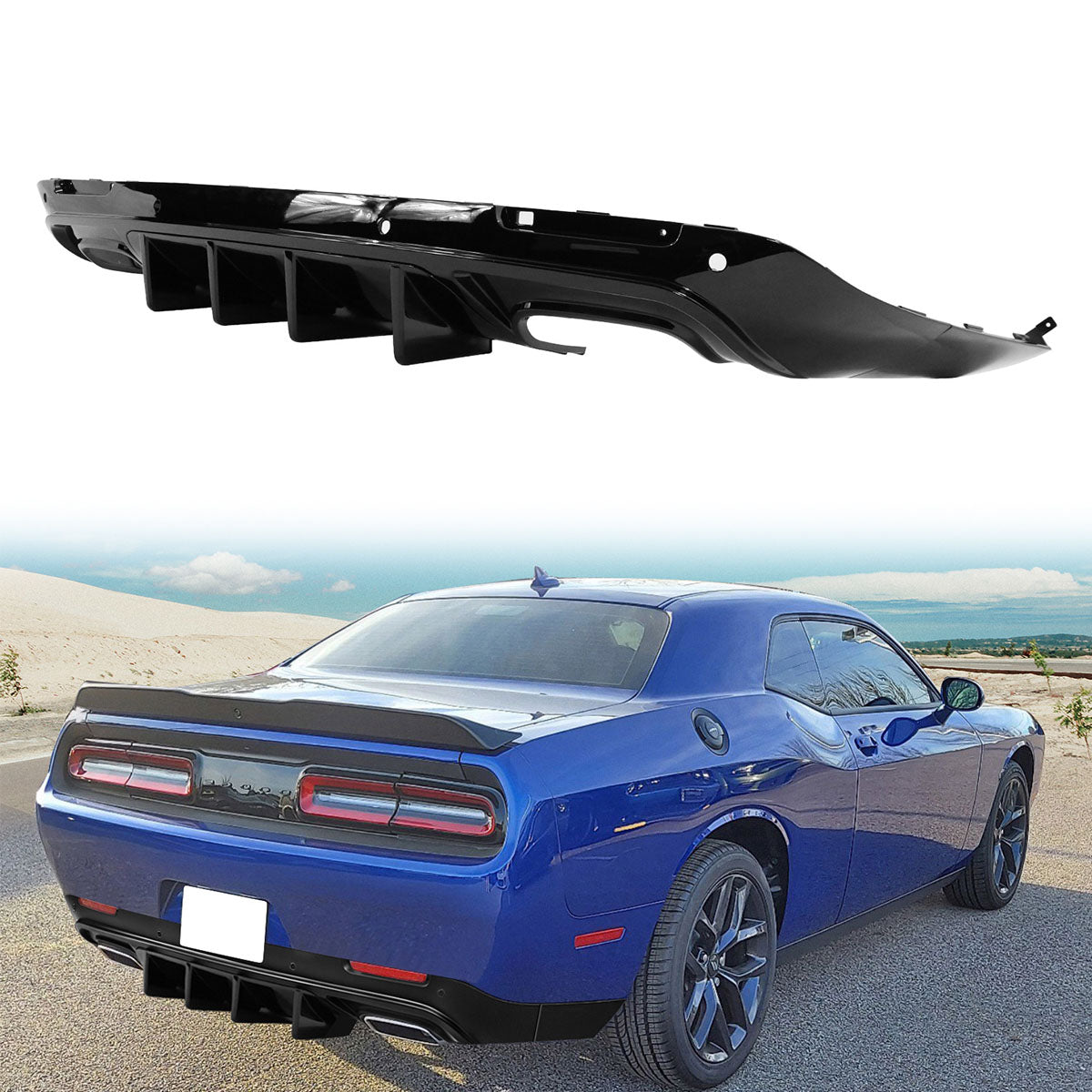 2015-2024 Dodge Challenger IKON Rear Bumper Diffuser PP