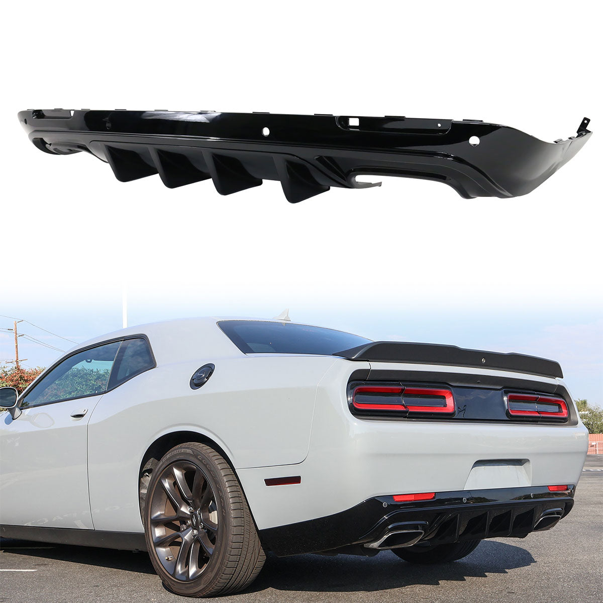 2015-2024 Dodge Challenger IKON Rear Bumper Diffuser PP