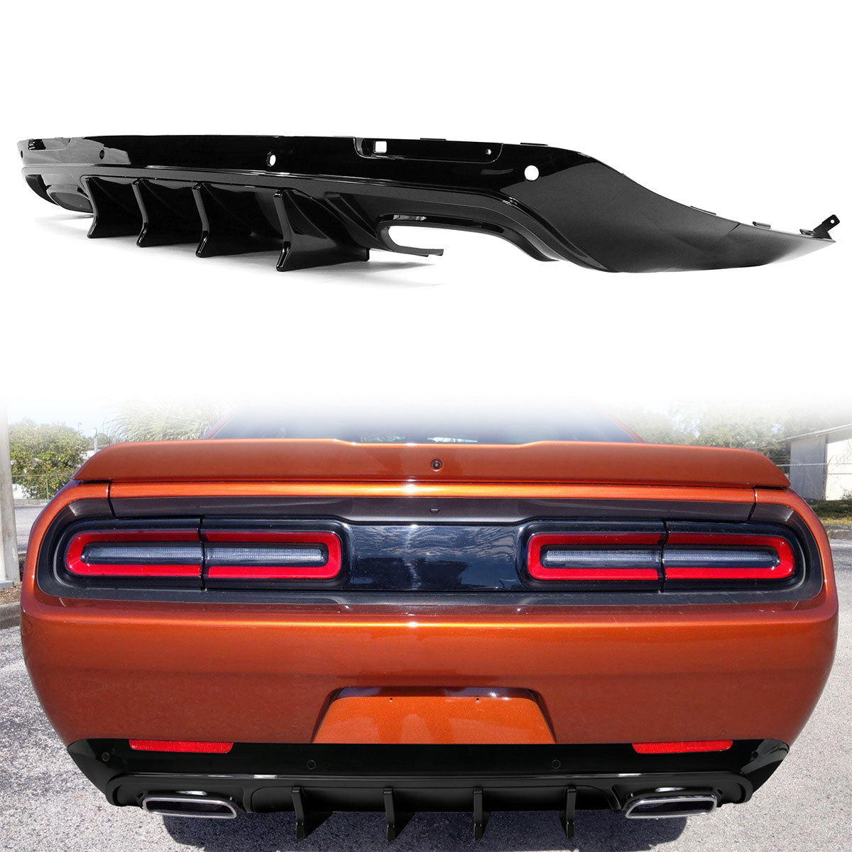 2015-2024 Dodge Challenger IKON Rear Bumper Diffuser PP