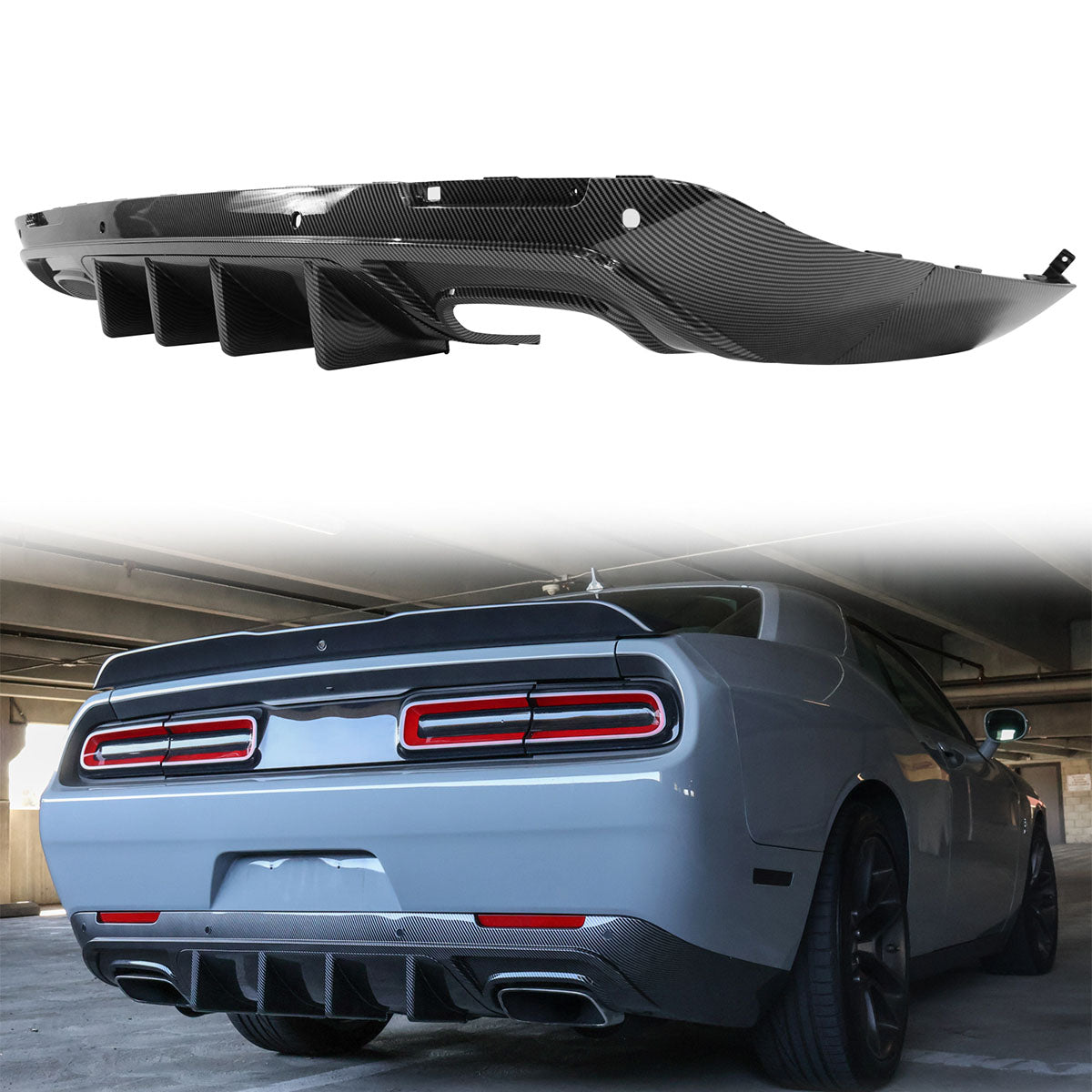 2015-2024 Dodge Challenger IKON Rear Bumper Diffuser PP