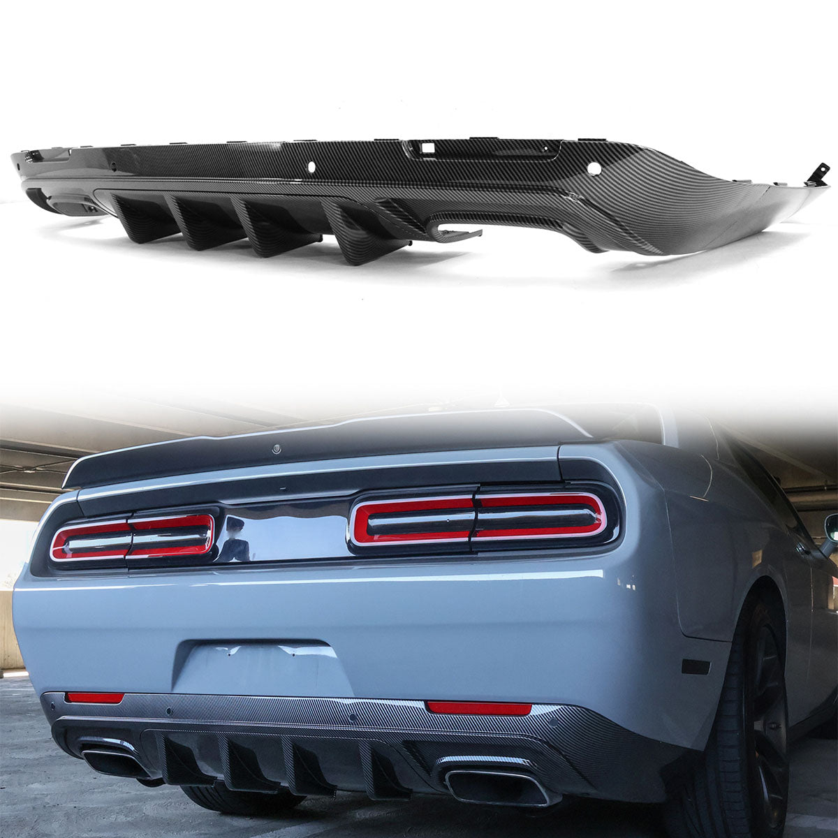 2015-2024 Dodge Challenger IKON Rear Bumper Diffuser PP