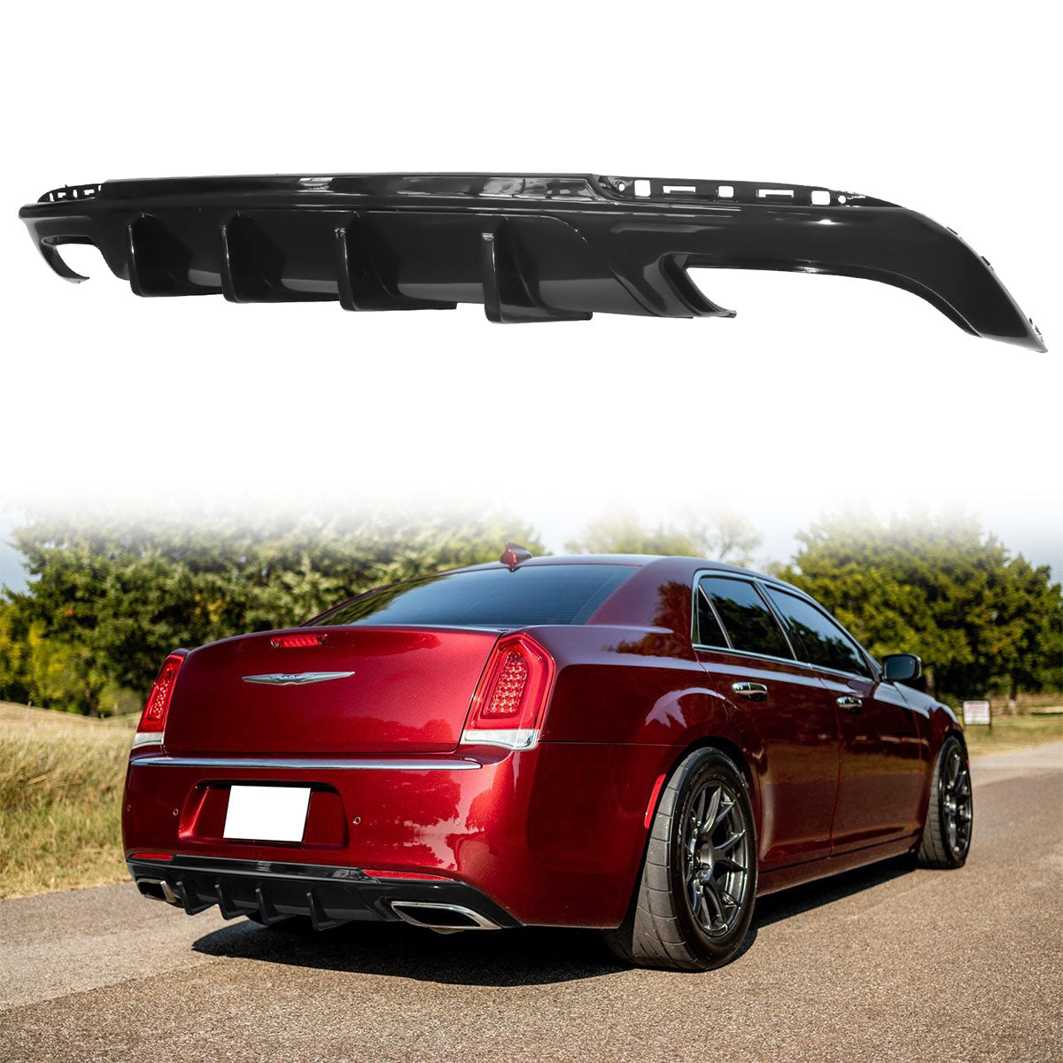 2015-2023 Chrysler 300 Rear Bumper Diffuser Shark Fin PP