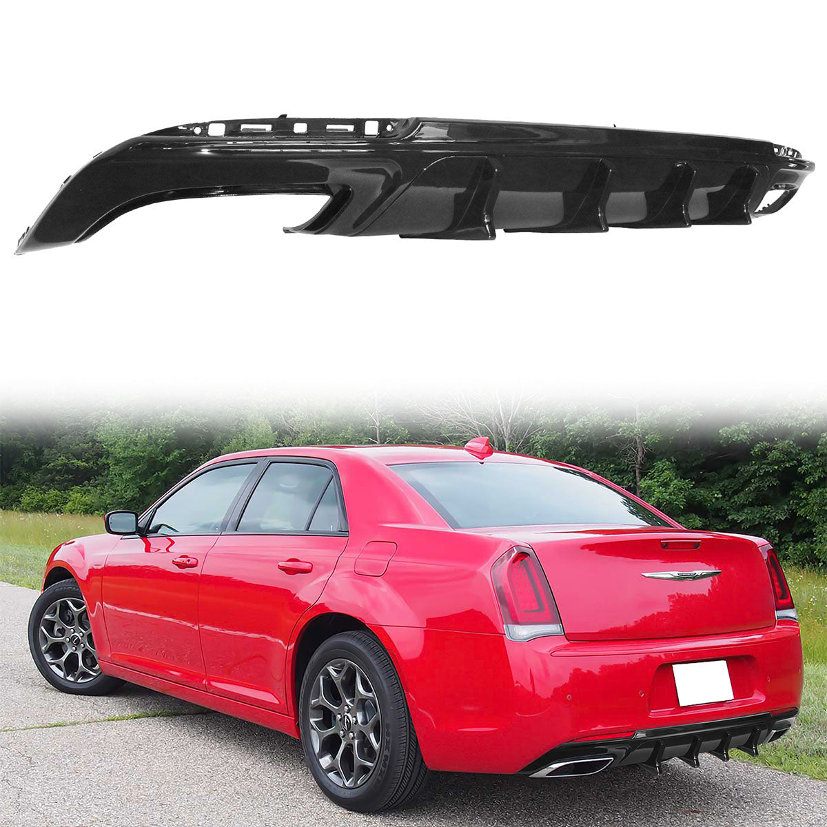 2015-2023 Chrysler 300 Rear Bumper Diffuser Shark Fin PP