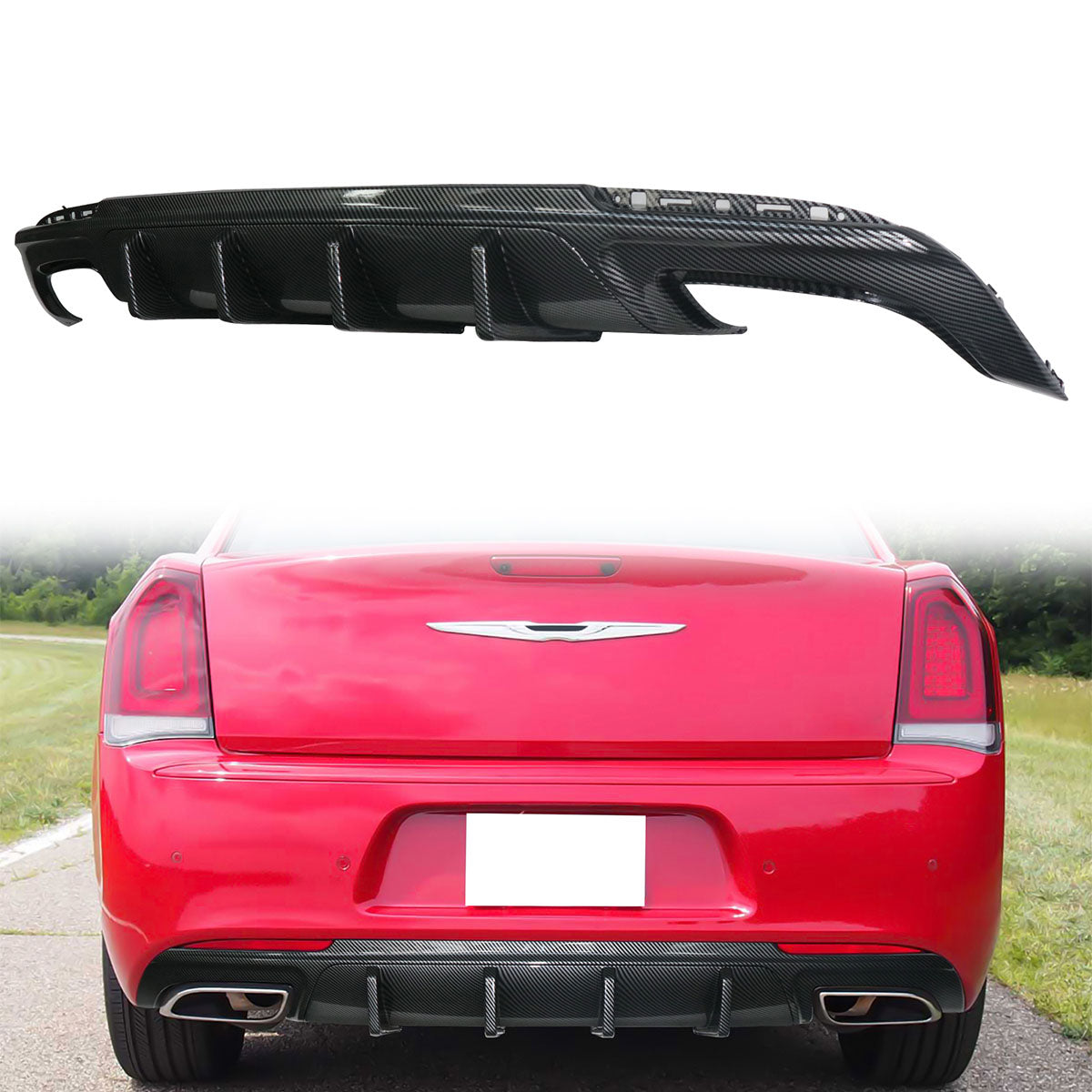 2015-2023 Chrysler 300 Rear Bumper Diffuser Shark Fin PP