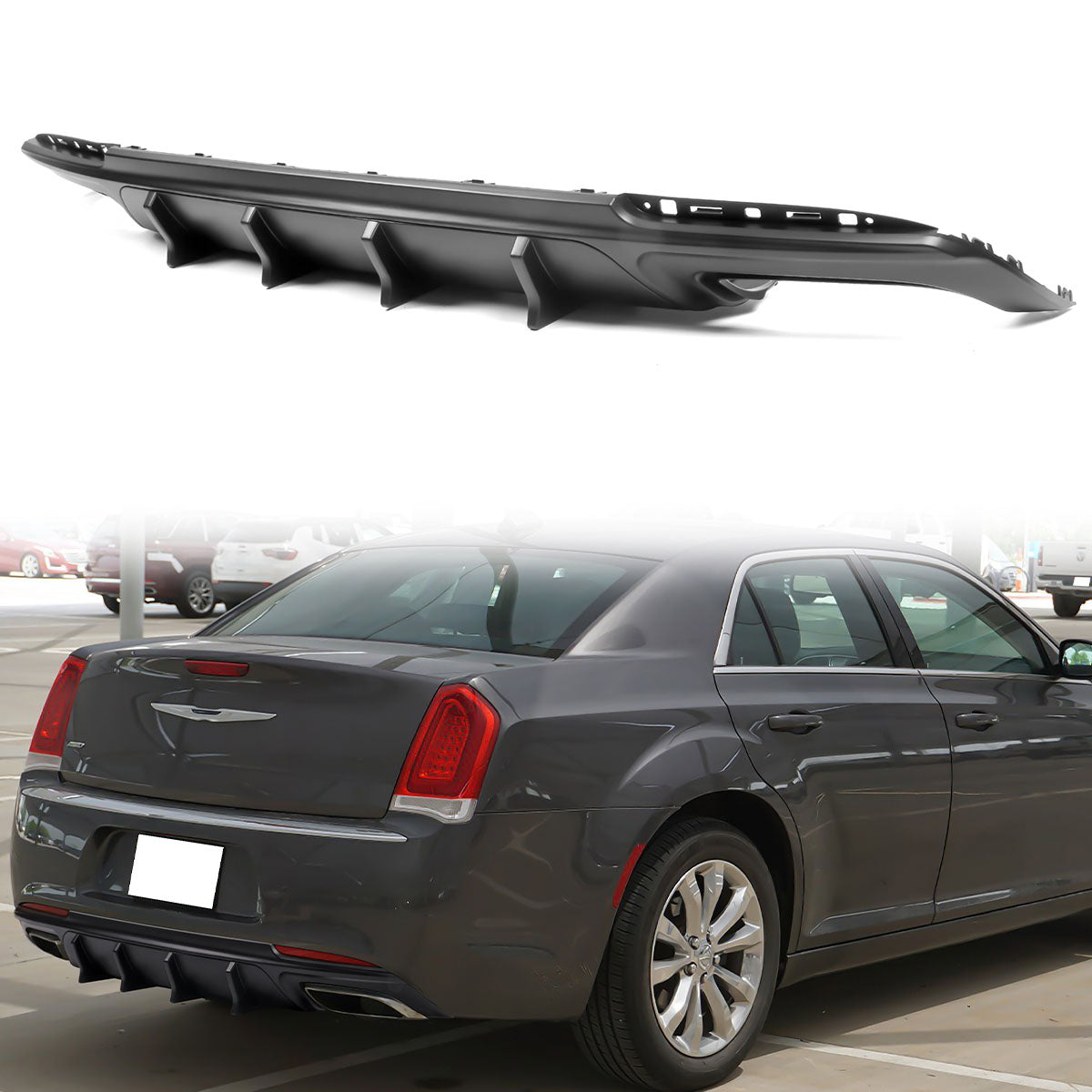 2015-2023 Chrysler 300 Rear Bumper Diffuser Shark Fin PP