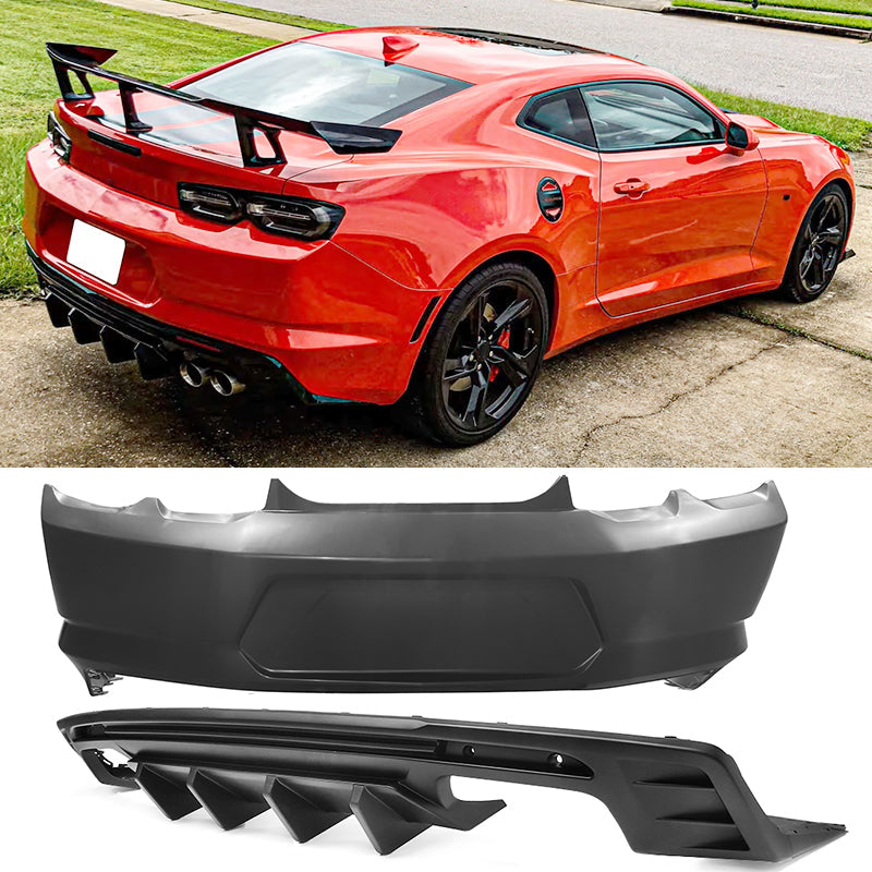 2019-2024 Chevy Camaro OE Style Rear Bumper Cover with IKON Style Lip