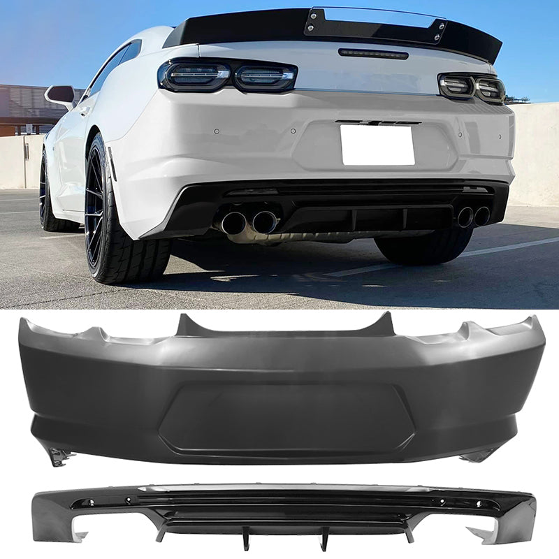 2019-2024 Camaro OE Style Replacement Rear Bumper Cover Gloss Diffuser