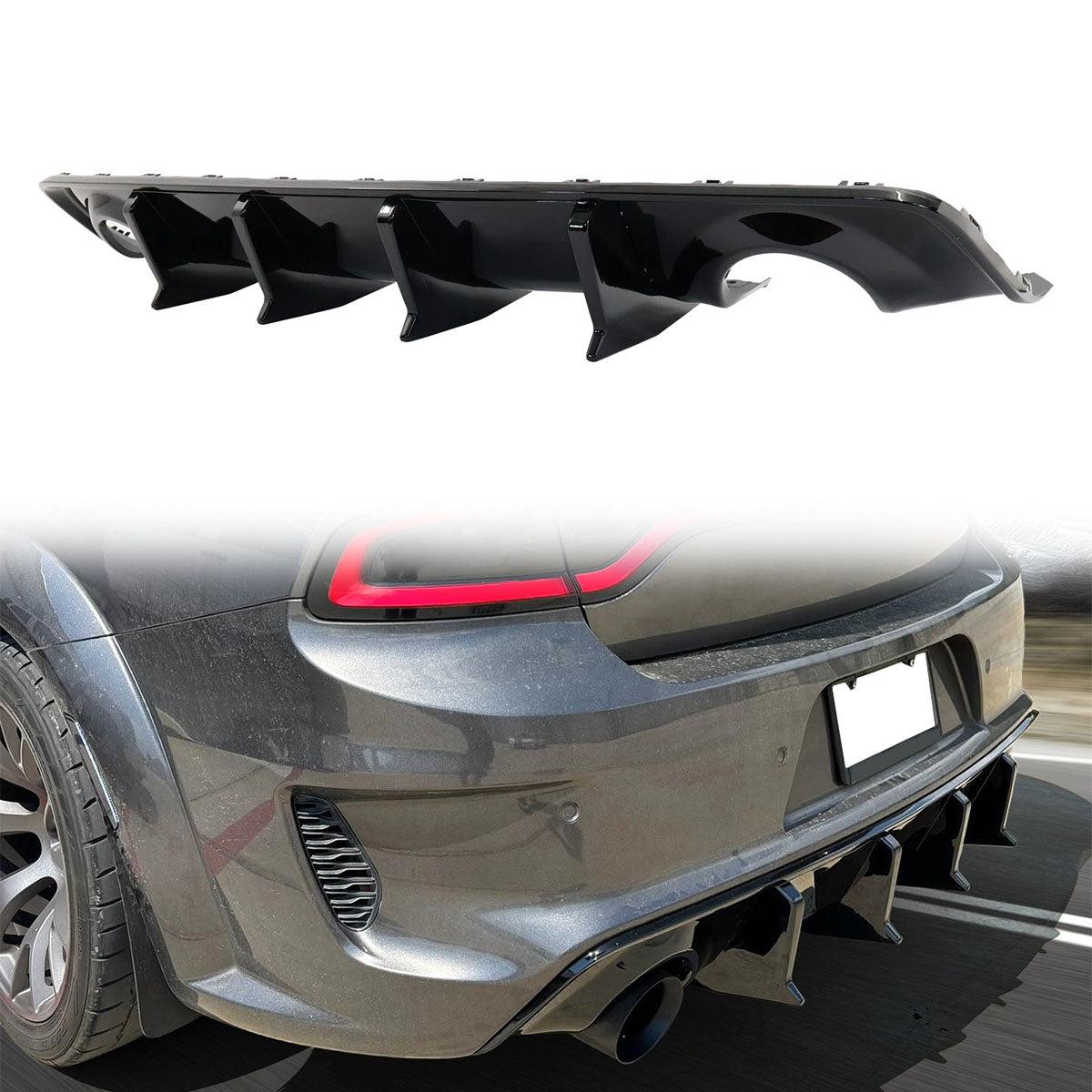 2020-2023 Charger Widebody Rear Diffuser 2PCS PP