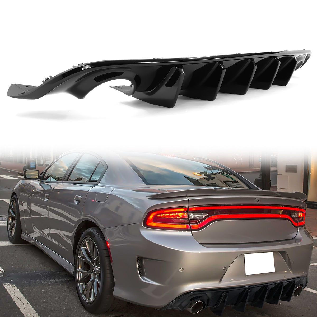 2015-2023 Dodge Charger Rear Bumper Diffuser PP 2PCS