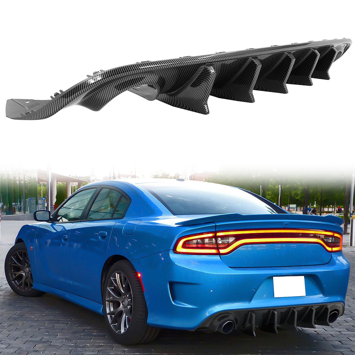 2015-2023 Dodge Charger Rear Bumper Diffuser PP 2PCS