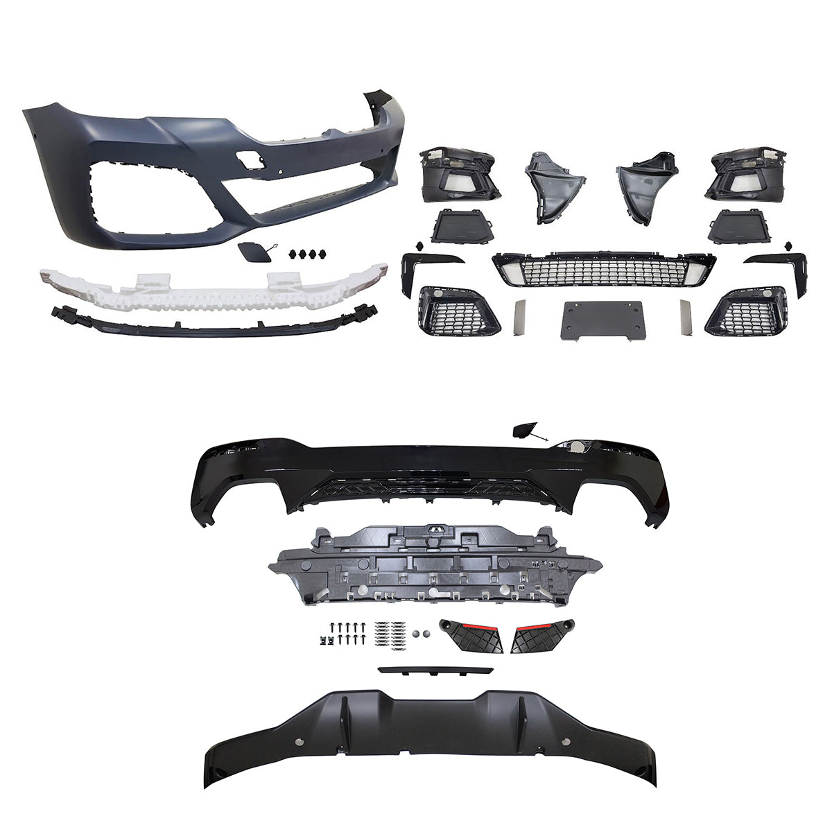 2021-2023 BMW G30 M Sport Front Rear Bumper Diffuser Lip Side Skirt