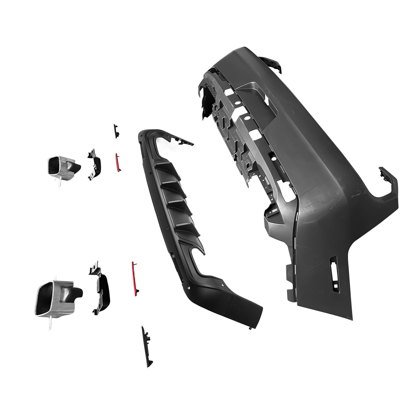 2008-2014 Dodge Challenger 2015+ SRT Hellcat Rear Bumper + V3 Diffuser
