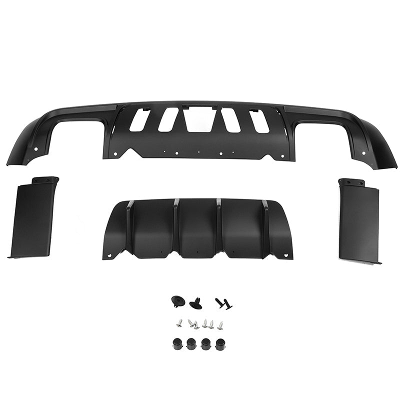 2008-2014 Dodge Challenger Front+Rear Bumper Cover+Lip+Diffuser PP