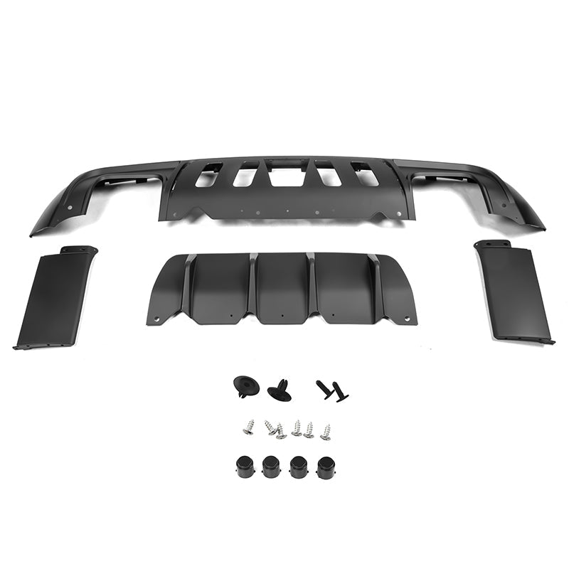 2008-2014 Dodge Challenger Front+Rear Bumper Cover+Lip+Diffuser PP