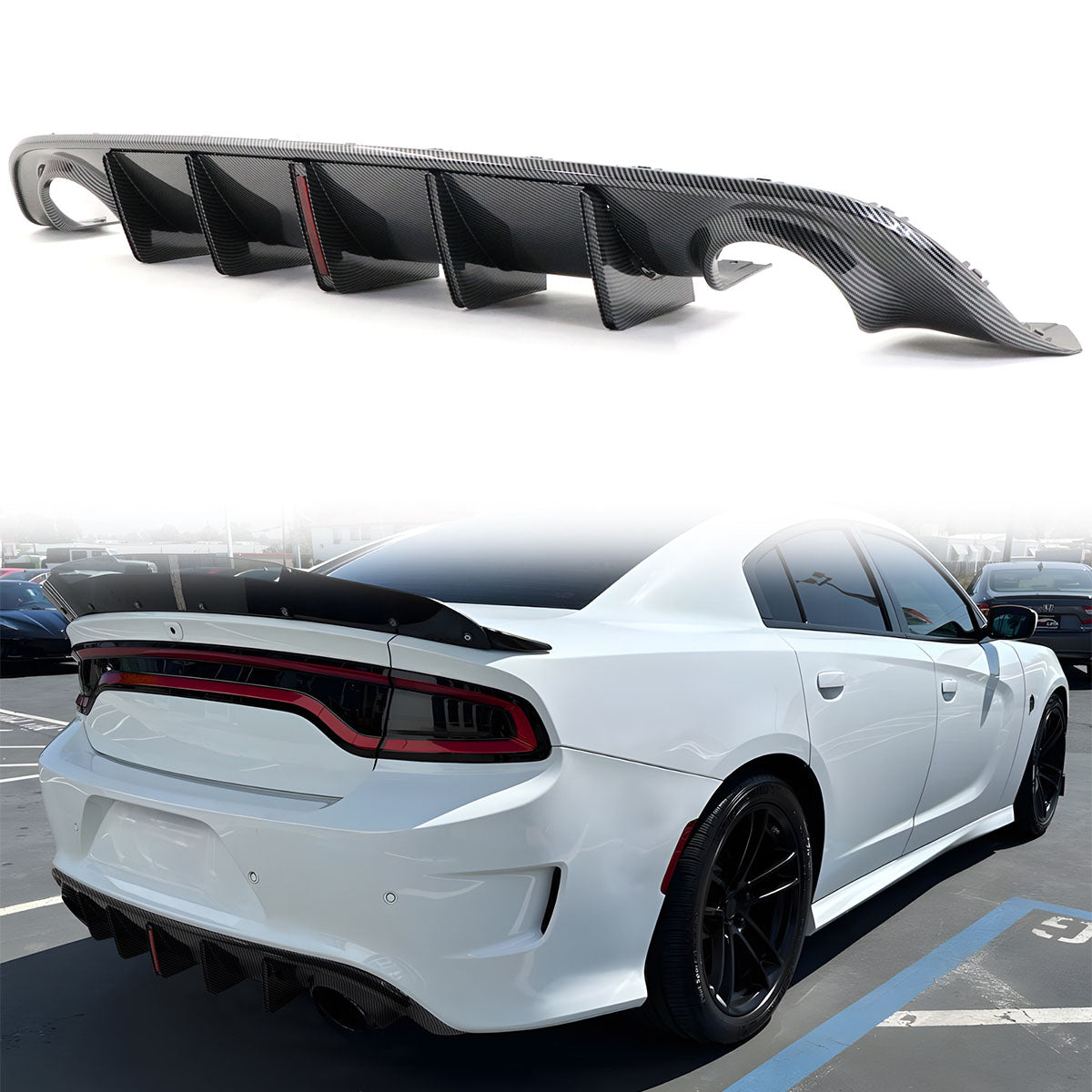 2015-2023 Dodge Charger Rear Bumper Diffuser PP 2PCS