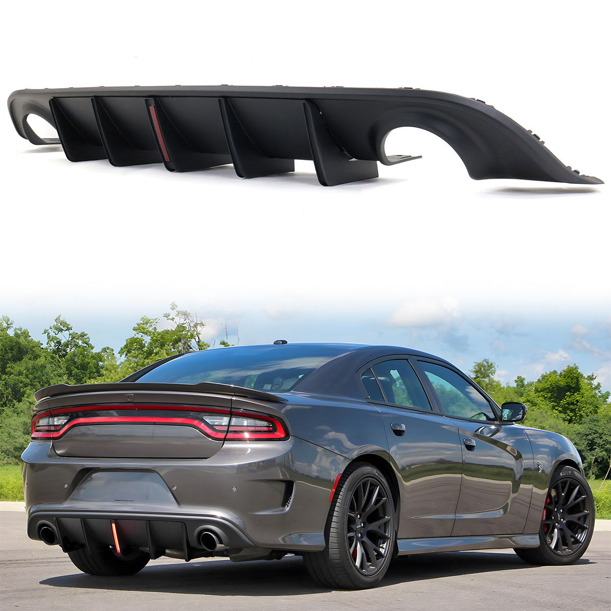 2015-2023 Dodge Charger Rear Bumper Diffuser PP 2PCS