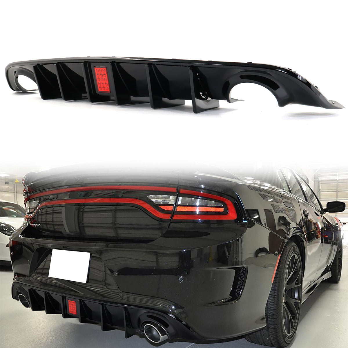 2015-2023 Dodge Charger Rear Bumper Diffuser PP 2PCS
