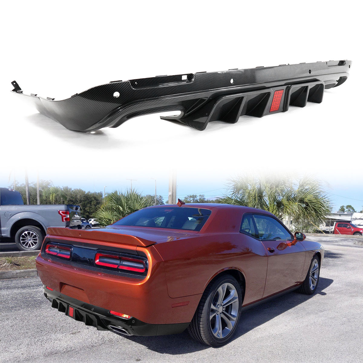 2015-2024 Dodge Challenger IKON Rear Bumper Diffuser PP