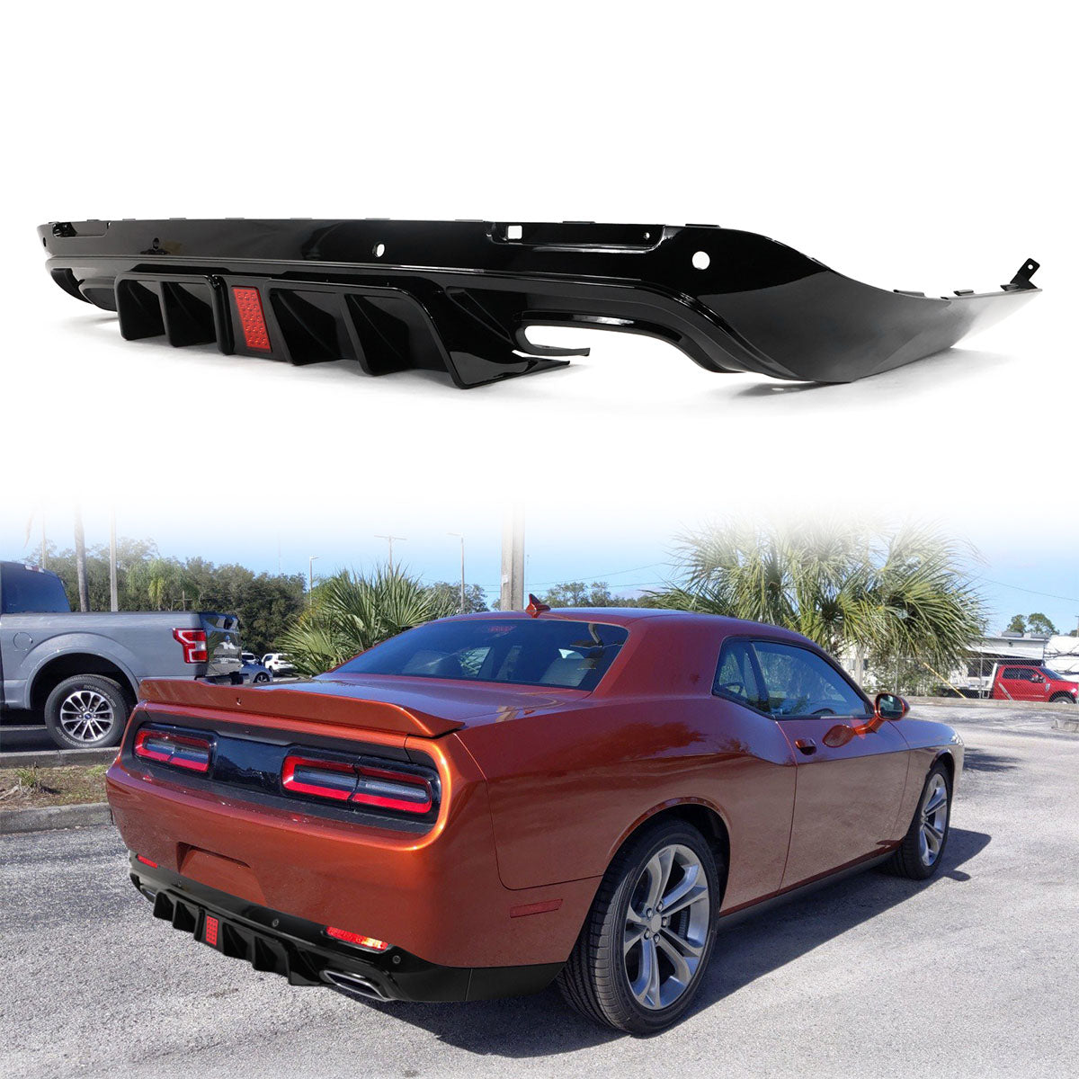 2015-2024 Dodge Challenger IKON Rear Bumper Diffuser PP