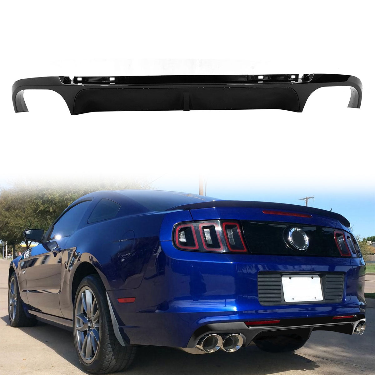 2013-2014 Ford Mustang GT500 Rear Diffuser Lip + Fin PP