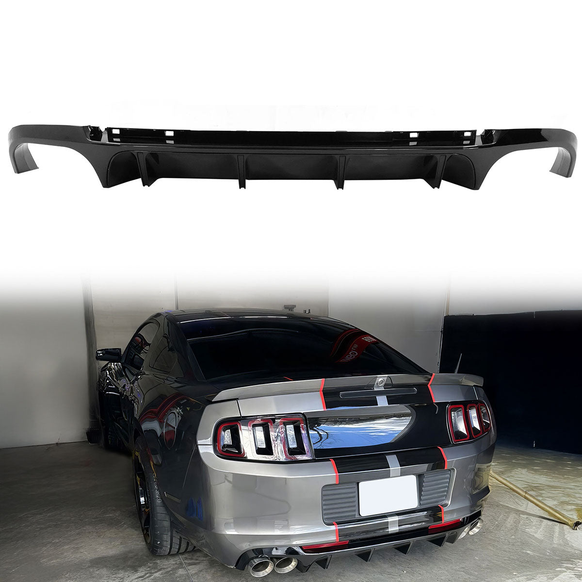 2013-2014 Ford Mustang GT500 Rear Diffuser Lip + Fin PP