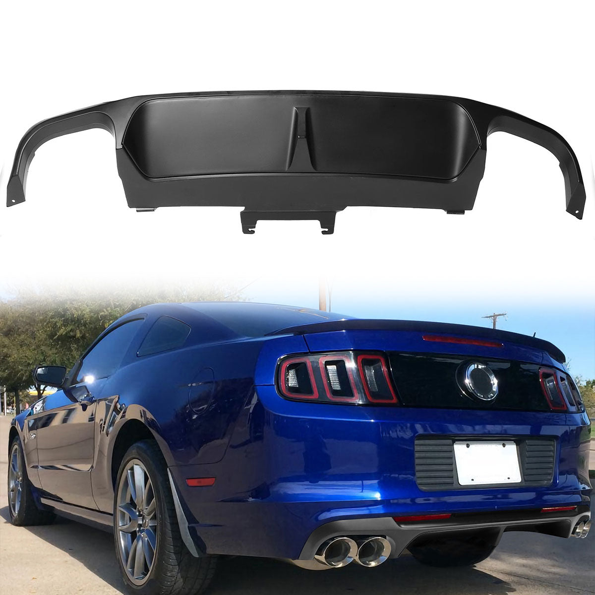 2013-2014 Ford Mustang GT500 Rear Diffuser Lip + Fin PP