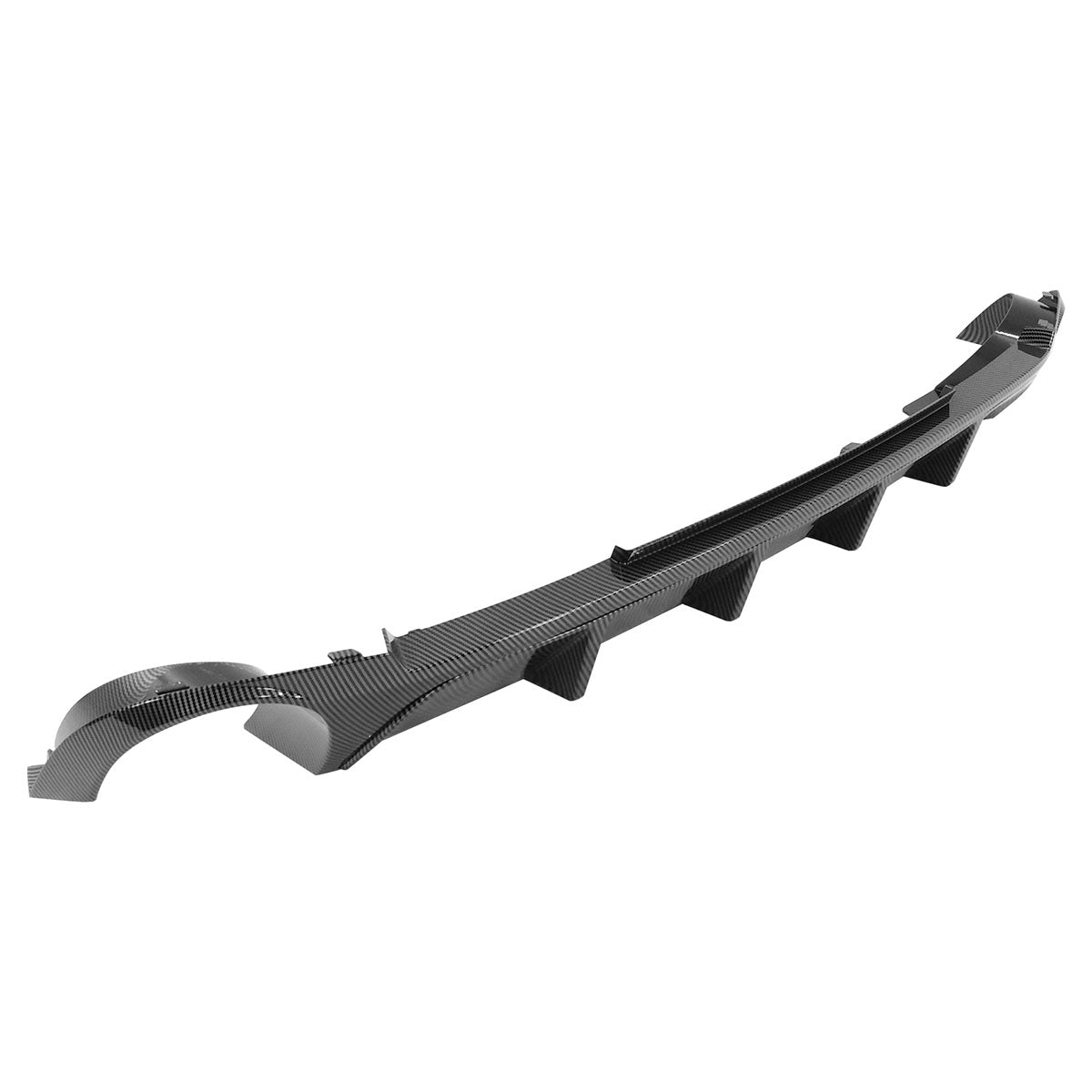 2013-2014 Ford Mustang V6 GT Carbon Fiber Print Rear Bumper Lip V2 PP