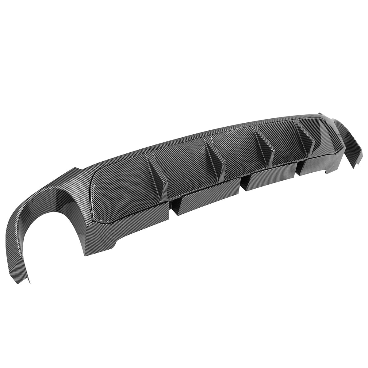 2013-2014 Ford Mustang V6 GT Carbon Fiber Print Rear Bumper Lip V2 PP