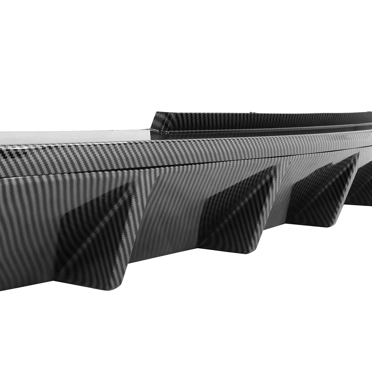 2013-2014 Ford Mustang V6 GT Carbon Fiber Print Rear Bumper Lip V2 PP