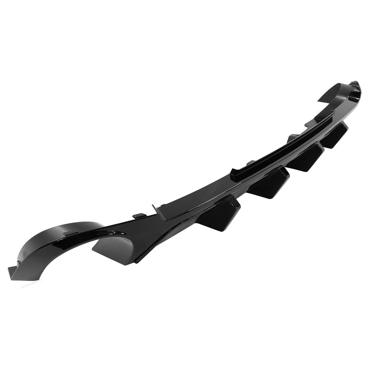 2013-2014 Ford Mustang V6 GT Carbon Fiber Print Rear Bumper Lip V2 PP