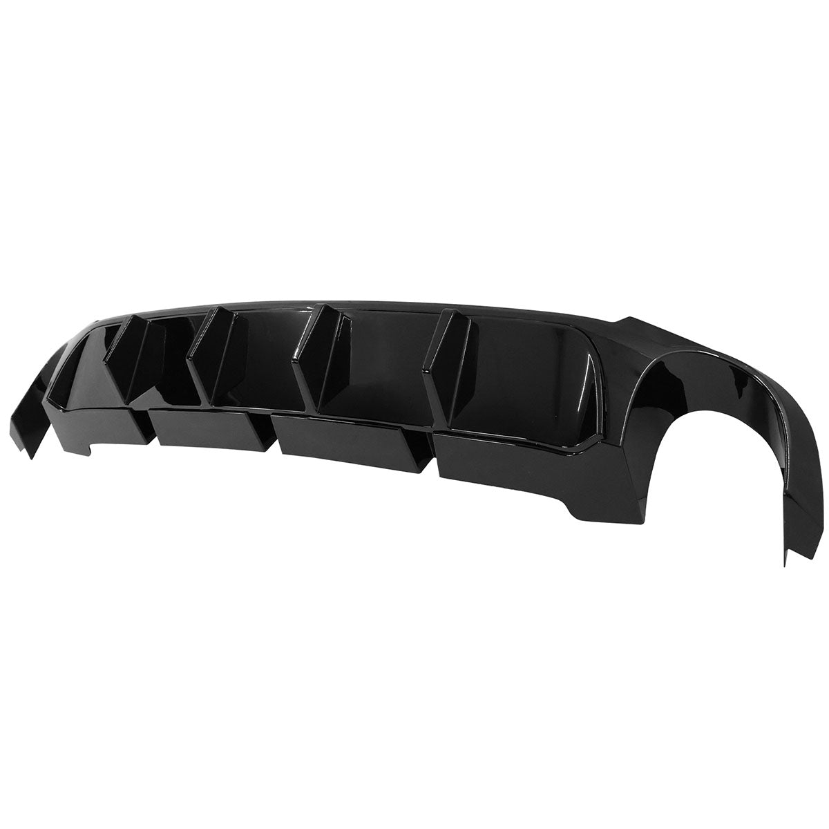 2013-2014 Ford Mustang V6 GT Carbon Fiber Print Rear Bumper Lip V2 PP