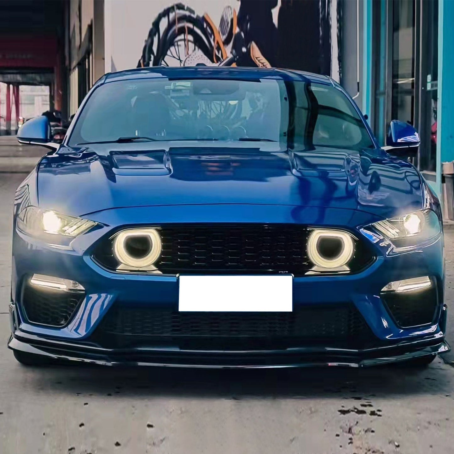 2018-2023 Ford Mustang 2021 Mach-1 Style Front Bumper Cover LED Grille