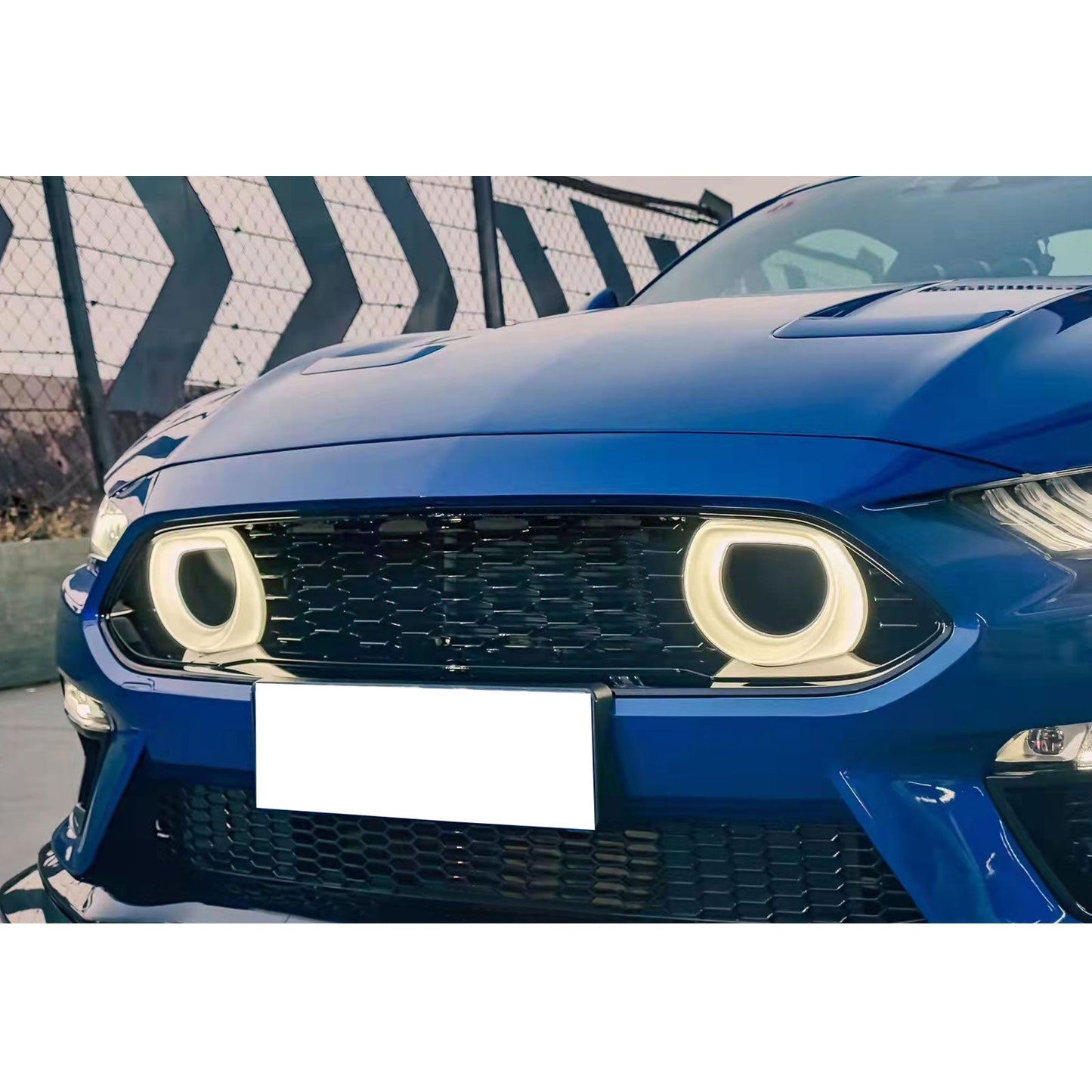 2018-2023 Ford Mustang 2021 Mach-1 Style Front Bumper Cover LED Grille