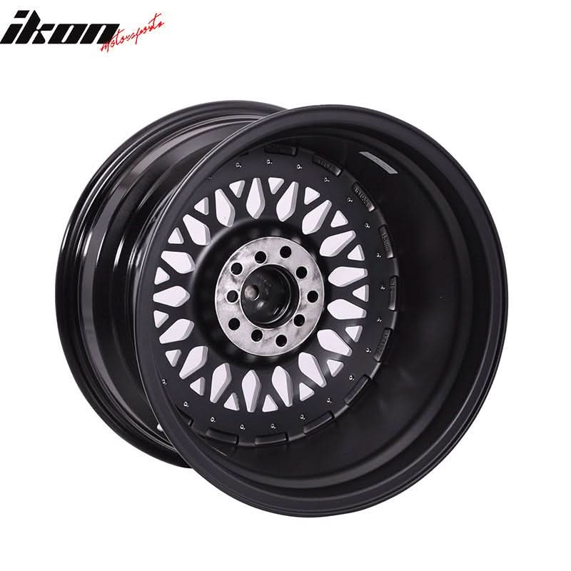 (2) 17X8.5 +25 5X100 / 5X114.3 Step Lip Deep Dish Mesh Wheels Rims