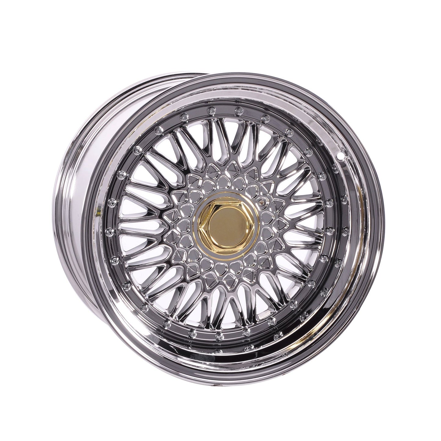 (2) 17X10 +25 5X100 / 5X114.3 Step Lip Deep Dish Mesh Wheels Rims