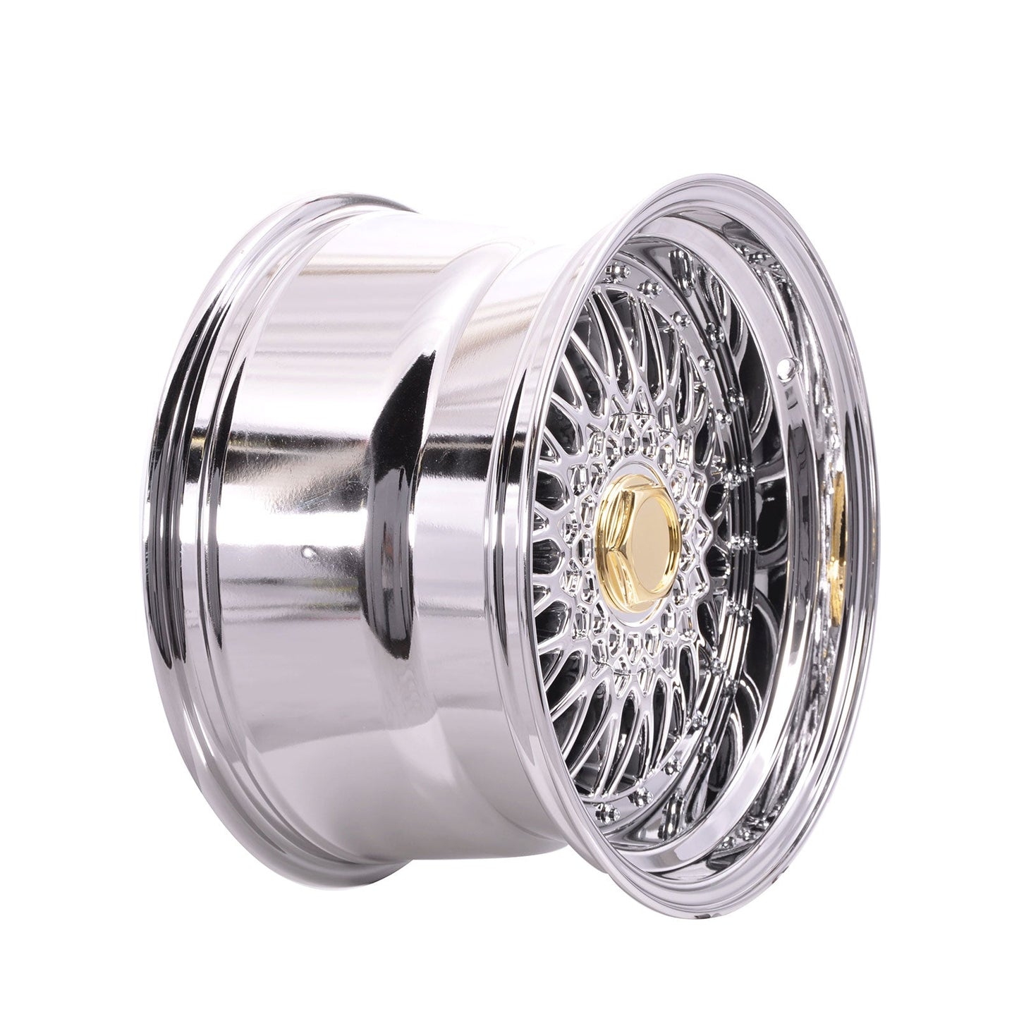 (2) 17X10 +25 5X100 / 5X114.3 Step Lip Deep Dish Mesh Wheels Rims
