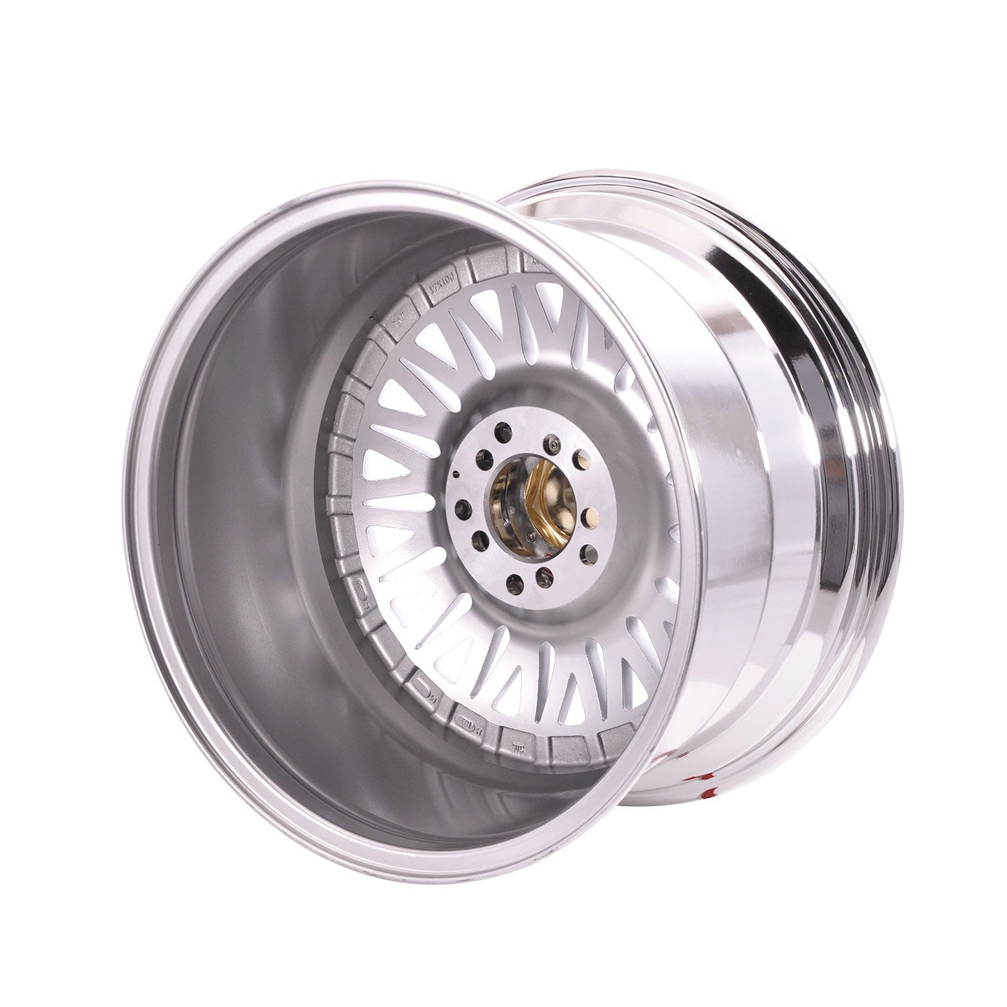 (2) 17X10 +25 5X100 / 5X114.3 Step Lip Deep Dish Mesh Wheels Rims