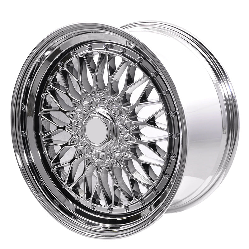 (2) 19X9.5 +40 5X114.3 / 5X120 Step Lip Deep Dish Mesh Wheels Rims